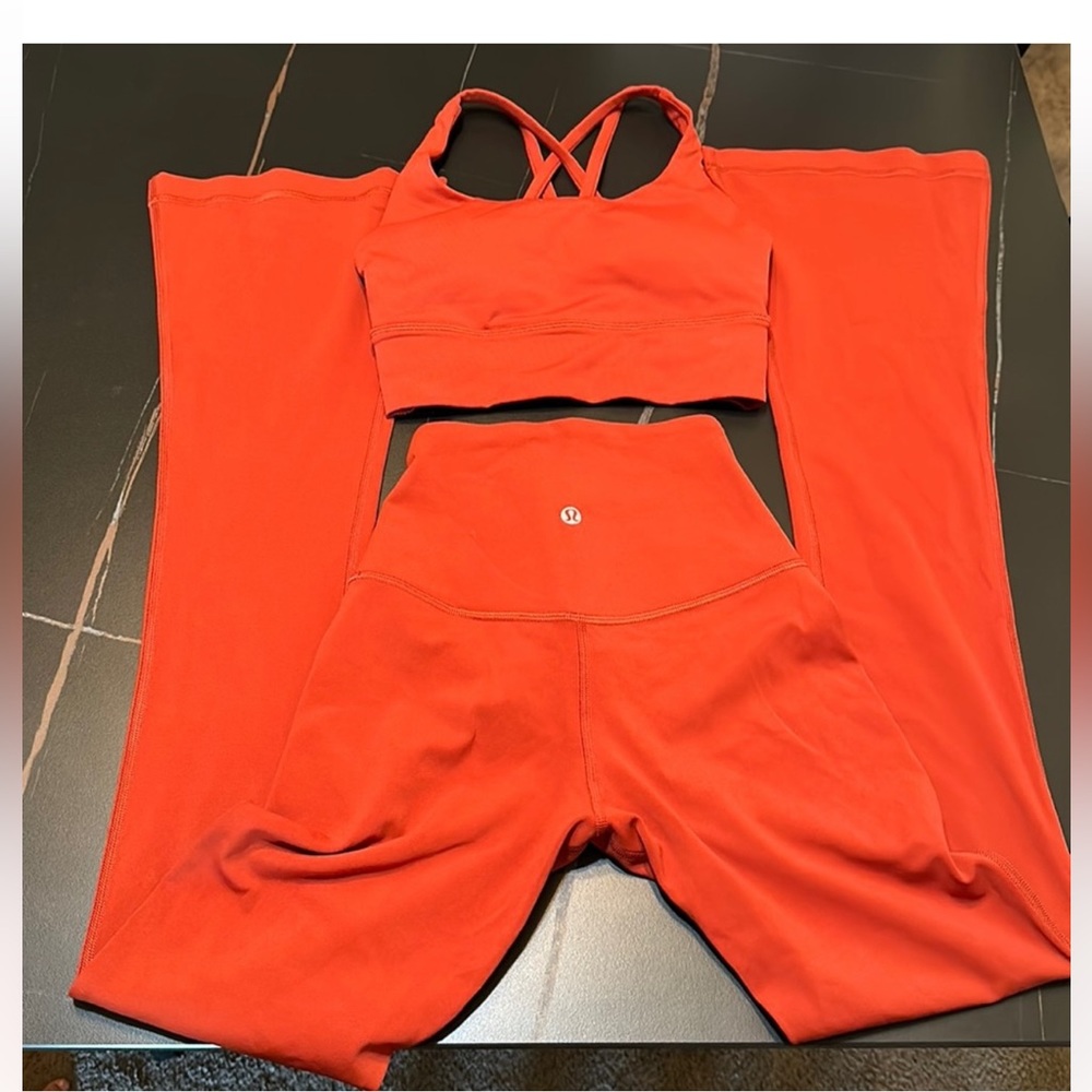 Lululemon align high rise mini flared pants and bra set